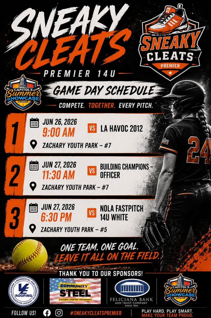 Mallory01257809's tweet photo. Schedule drop!!! Come check us out in Zachary, LA.  @MCCEaglesSB @HindsCC_SB @Plummer_07 @Mgrz23 @hccsoftball @LetsGoICC_SB @JC_BobcatsSB @PearlRiverSB @LSUsoftball @LCUSoftball @DeltaStateSB @LionUpSoftball @SneakyCleatsBR @LSUA_SB @LSUEBengalsSB @sierracrimson @SoftballDown https://t.co/hPRMKDYZwT