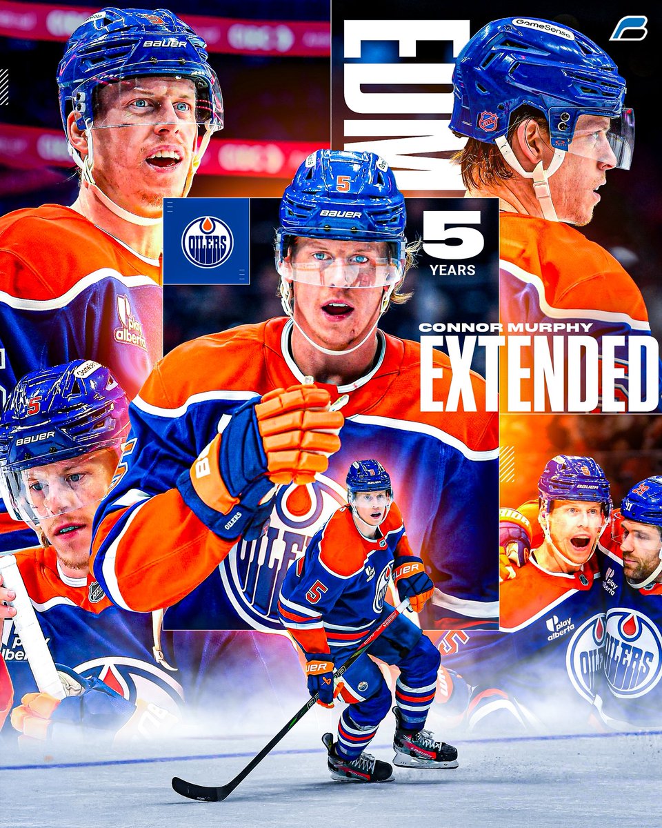 BartlettHockey's tweet photo. 5 more years in @EdmontonOilers colors for Murph! Congrats on your new deal worth $20.5 million! #BHfamily #OG https://t.co/pxA2lSkRpZ