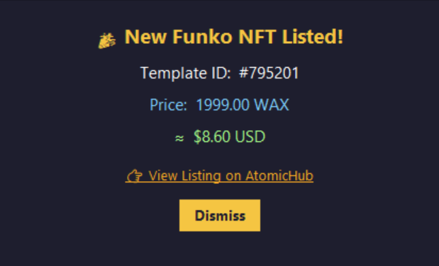 CSSully's tweet photo. The NFT Tracker I built using Claude worked!
For the first time in a few weeks, someone posted a particular template I was looking for &amp; I got this pop up!
Totally shocked me. It has been so long since I started using the tool. https://t.co/i6FjQDozwT