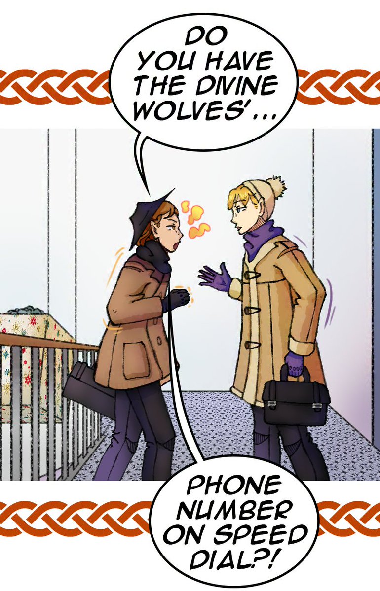 BacktoLife82's tweet photo. POV: Your best friend doesn't know that you are a divine wolf. 🐺👀

Dachs' comeback is literally my favourite one from the latest chapter of Back to Life. 😂 

It is available on Webtoon Canvas. https://t.co/oGIGZUxnfH