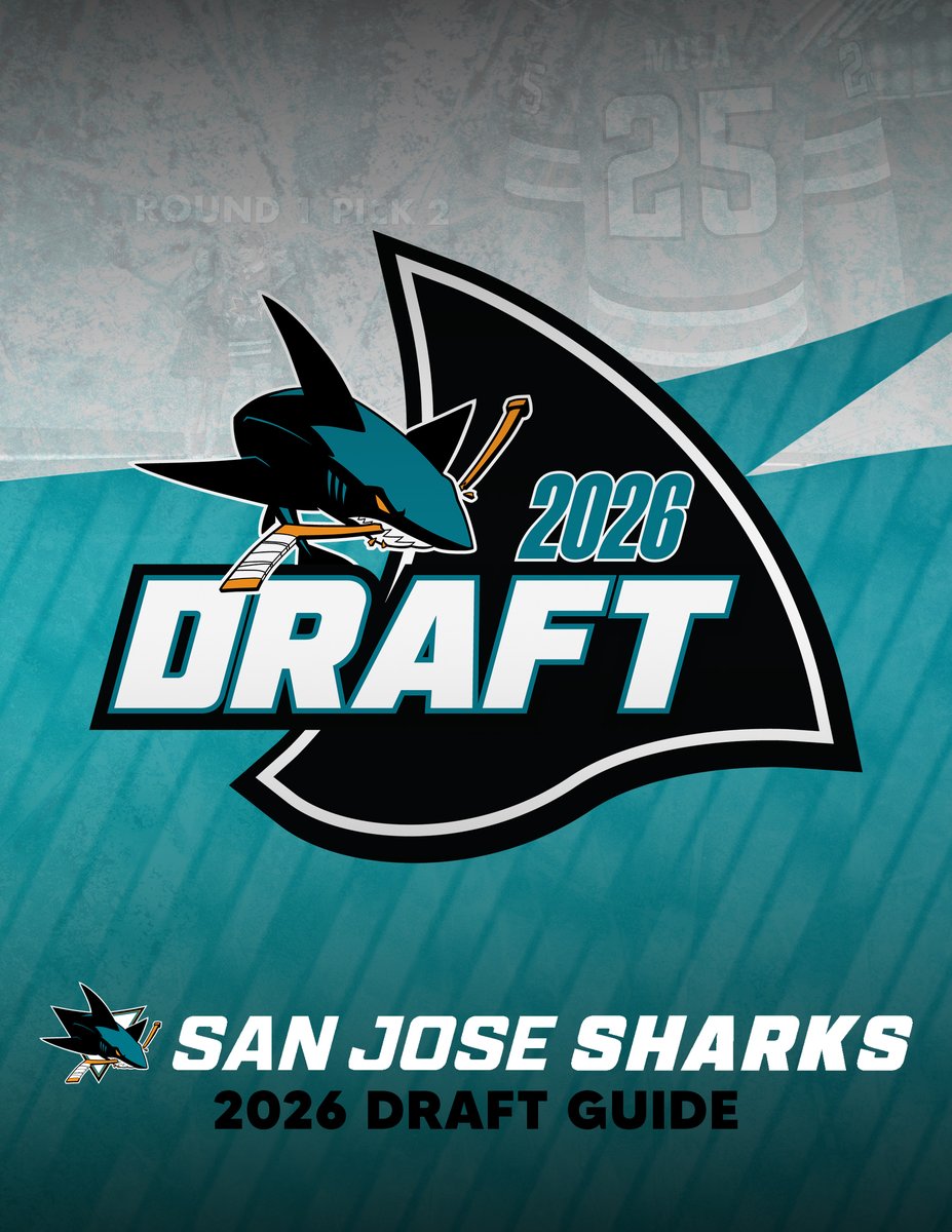SanJoseSharksPR's tweet photo. The 2026 #SJSharks Draft Guide is available now: 
https://t.co/7XRnZrFRuj https://t.co/WGWsv9npgy