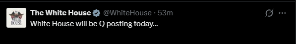 PokerPolitics's tweet photo. The joke is you have to scroll way down to see that Q means "Quantum". Truly inspiring stuff that our government's social media accounts are constantly posting stuff to keep an Internet Death Cult happy. https://t.co/g9ObaB8LCK