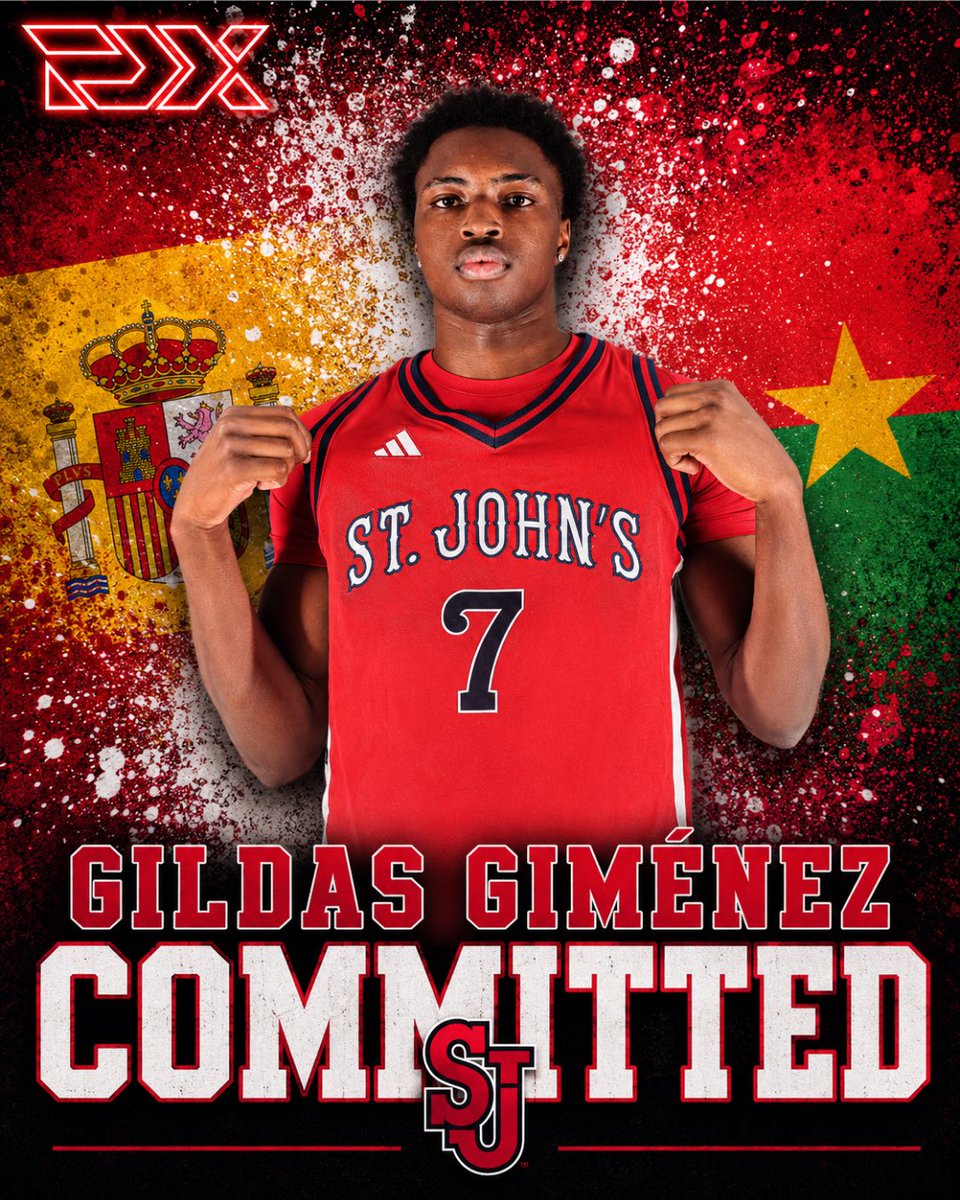 JonChep's tweet photo. NEWS: Bella Vista’s Gildas Giménez has committed to St. John’s, sources tell DraftExpress.

The Burkinabè-Spanish wing boasts a strong youth résumé with Real Madrid and Spain, securing gold at the FIBA U16 and U18 EuroBasket.

Defensive-minded with outstanding physical tools. https://t.co/lkIRlP5PIE