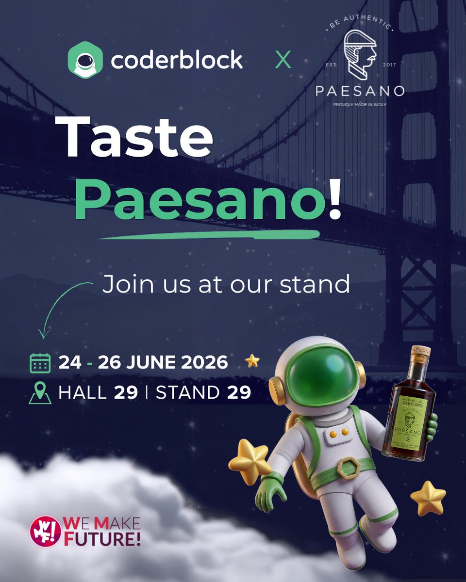 coderblock's tweet photo. What does Sicilian vibes have to do with the future of #AI?

More than you think.

Paesano is an authentic Sicilian brand on a deeply emotional mission: to preserve their local heritage while opening their arms to the entire world.

During @WMFWeMakeFuture days, we are premiering a specialized experience platform we built for them on https://t.co/IUXQHTKLyP, that turns culture into an immersive digital ecosystem.

We believe great technology shouldn't just be seen, it should be felt. That’s why we want you to literally "Taste Paesano”: beyond exploring the digital demo, you can join us for live daily tastings of their premium, artisanal Sicilian liqueurs right at our stand!

Find us here:
📍 Hall 29 | Stand 29 - BolognaFiere
📅 24-26 June

#coderblock #vibecoding #wmf2026