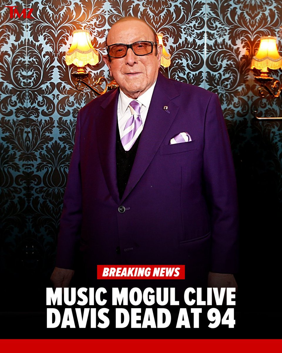 TMZ's tweet photo. Clive Davis, the legendary music mogul, has died at 94 💔🕊️ https://t.co/rpGckcvRLl https://t.co/LISAWFxljp