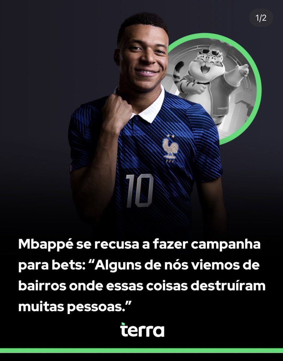 ZattarRafael's tweet photo. Mbappé é exemplo para Ronaldo Fenômeno, Ronaldinho Gaúcho, Neymar, Galvão Bueno, Casimiro (CAZE TV) e qualquer celebridade que faz propaganda de casa de aposta.

O cara é um dos atletas mais bem pagos do planeta e mesmo assim recusou promover esse mercado porque entende o estrago que o vício pode causar. 

Enquanto isso, aqui no Brasil, vemos ídolos milionários convencendo gente comum a abrir conta e apostar.

E não estou falando de entretenimento. 

Estou falando de famílias endividadas, pessoas que perdem o salário do mês, desenvolvem dependência e vivem um desespero financeiro e emocional que pode ter consequências devastadoras

A pergunta é simples: quanto vale colocar sua credibilidade a serviço disso?

O + difícil de entender é que essas pessoas já são multimilionárias. Não precisam desse dinheiro. Por isso, Mbappé merece respeito. Ele mostrou que ainda existe algo mais importante do que um contrato milionário: honestidade, ética e responsabilidade com quem acompanha o seu trabalho.