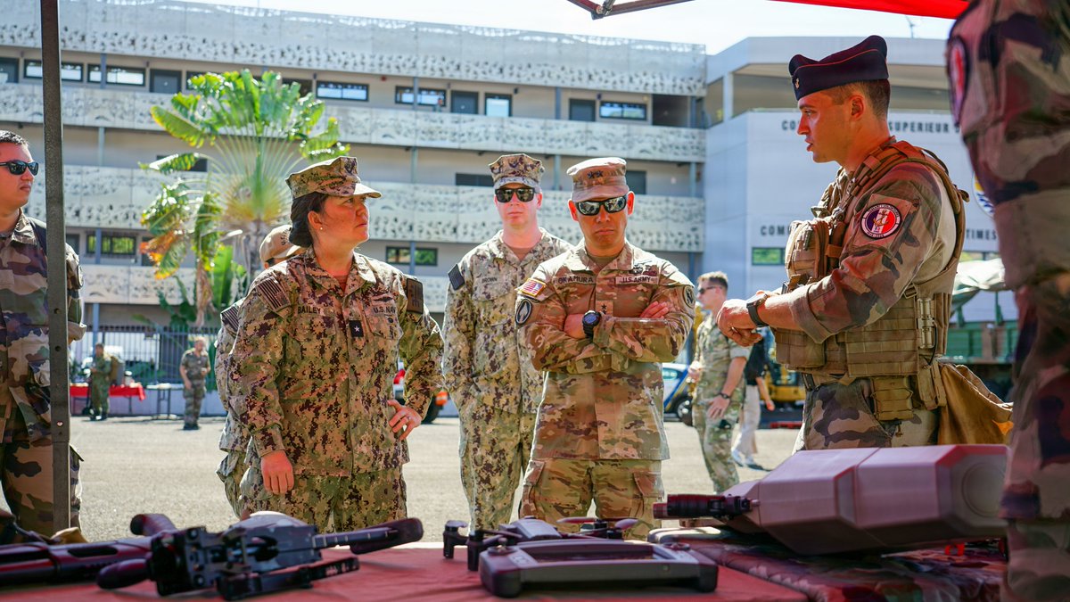 USARPAC's tweet photo. Maj. Gen. Lance Okamura @USARPAC DCG-Homeland-Affairs joined military leaders during the Exercise MARARA 26 Distinguished Visitor Day in Tahiti, French Polynesia, highlighting multinational cooperation and regional readiness. 

#MARARA26 #StrongerTogether https://t.co/0lREiUKk3M