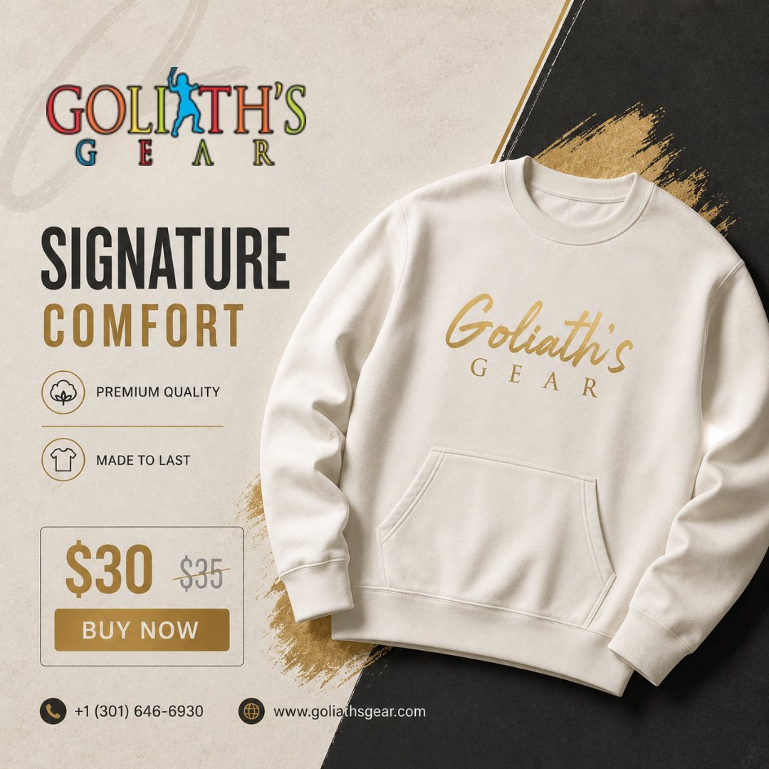 Goliathsgear's tweet photo. Cream. Gold. Premium Comfort.

Goliath’s Gear Crewshirt with Pocket.
Now only $30.
📞 +1 (301) 646-6930
🌐 https://t.co/kS1l63p0UN

#GoliathsGear https://t.co/U3sEhe4Xxj