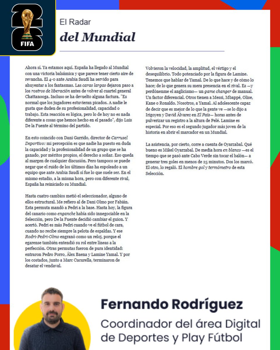 Rodrifez's tweet photo. 📩 Día 9. A lomos de Oyarzabal y Lamine Yamal.

🔗 Suscríbete: https://t.co/06AXMueynM https://t.co/4KZVSRDzOA