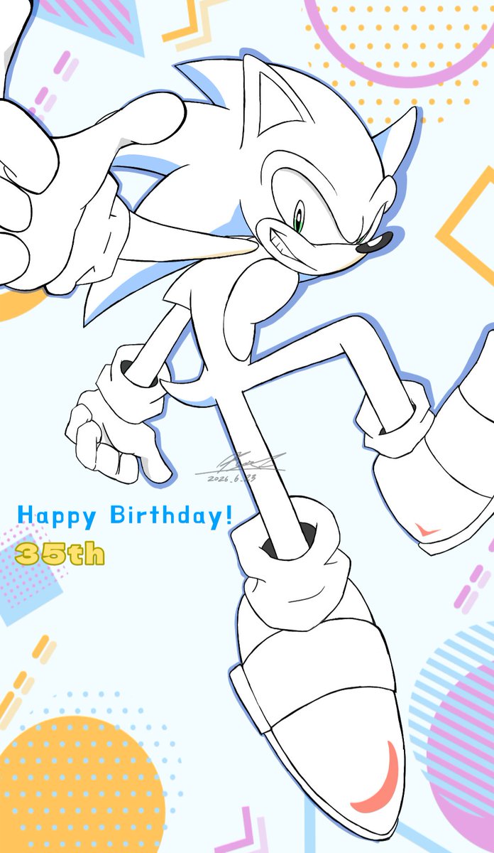 Knux_na's tweet photo. ソニックお誕生日おめでとう！！
#ソニック35周年 https://t.co/wbnNLVEAGX