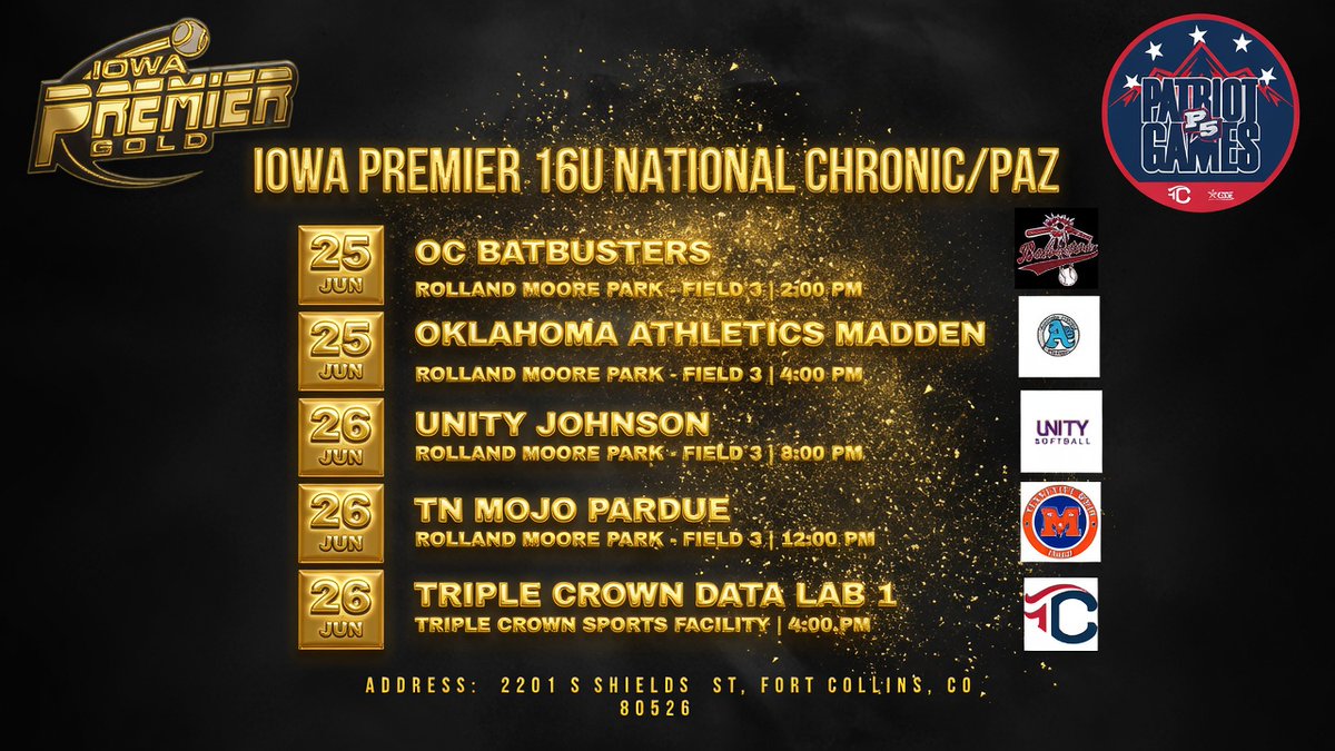estromberg2028's tweet photo. Time to play the top teams in the nation!
P5 Patriot Games Up Next! Hope to see you in Ft. Collins!
@ExtraInningSB @DiamondAddicts @TopPreps @MidwestPremierS @CoachJoshSB @OliviaPazIPF
#Belief #Findaway #Contribute #Earneverything https://t.co/EEkHXAm8ut