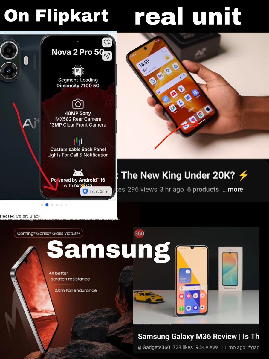 gujjumojilo377's tweet photo. Dear AI+, Hiding the chin bezel and using misleading renders on Flipkart only damages consumer trust.use product images that actually match the real device. @GyanTherapy @MadhavSheth1 @ShokeenSanchit @Mrwhosetheboss
Why the need to hide the chin bezel on the #Nova2Pro? https://t.co/J3Y5LR3IW5