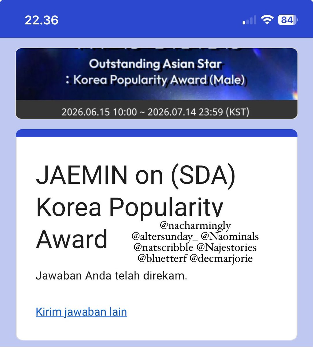 altersunday_'s tweet photo. Dari projek kami @naominals @natscribble @altersunday_ @bluetterf @decmarjorie @najestories @nacharmingly, kami gunakan dana nya untuk donasi voting SDA jnjm melalui @leejenosoloist &amp; @forNJM813 🩵🩷 

Let's vote Jeno &amp; Jaemin guys 💗 https://t.co/QFG26pXcDl