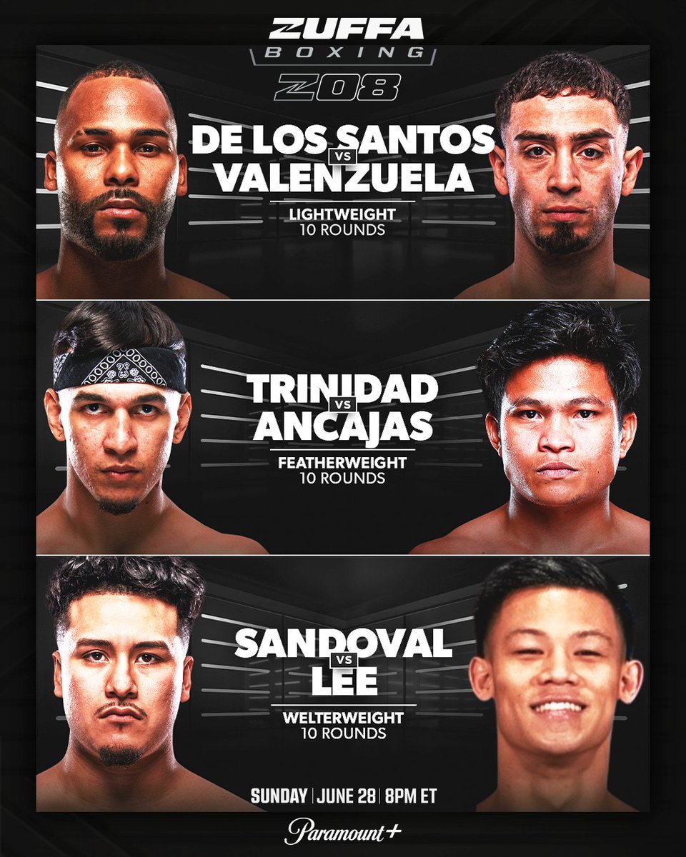 ParamountBoxing's tweet photo. It's #ZuffaBoxing08 Fight Week!

[ SUN June 28 | 8pm ET LIVE on @paramountplus ] https://t.co/YWGk4uAz8b