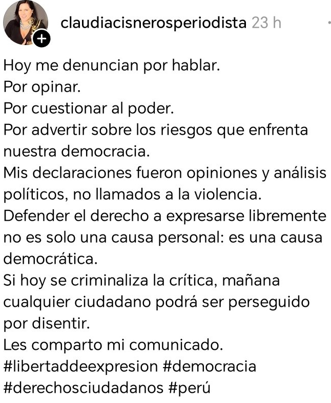 Fabiola24811583's tweet photo. La libertad de expresión protege el derecho a opinar,pero no convierte ninguna opinión en incuestionable. Así como usted tiene derecho a expresarse,los ciudadanos tenemos derecho a señalar cuando un discurso contribuye más a la división que a la construcción del país. https://t.co/j0h8jOGqBm