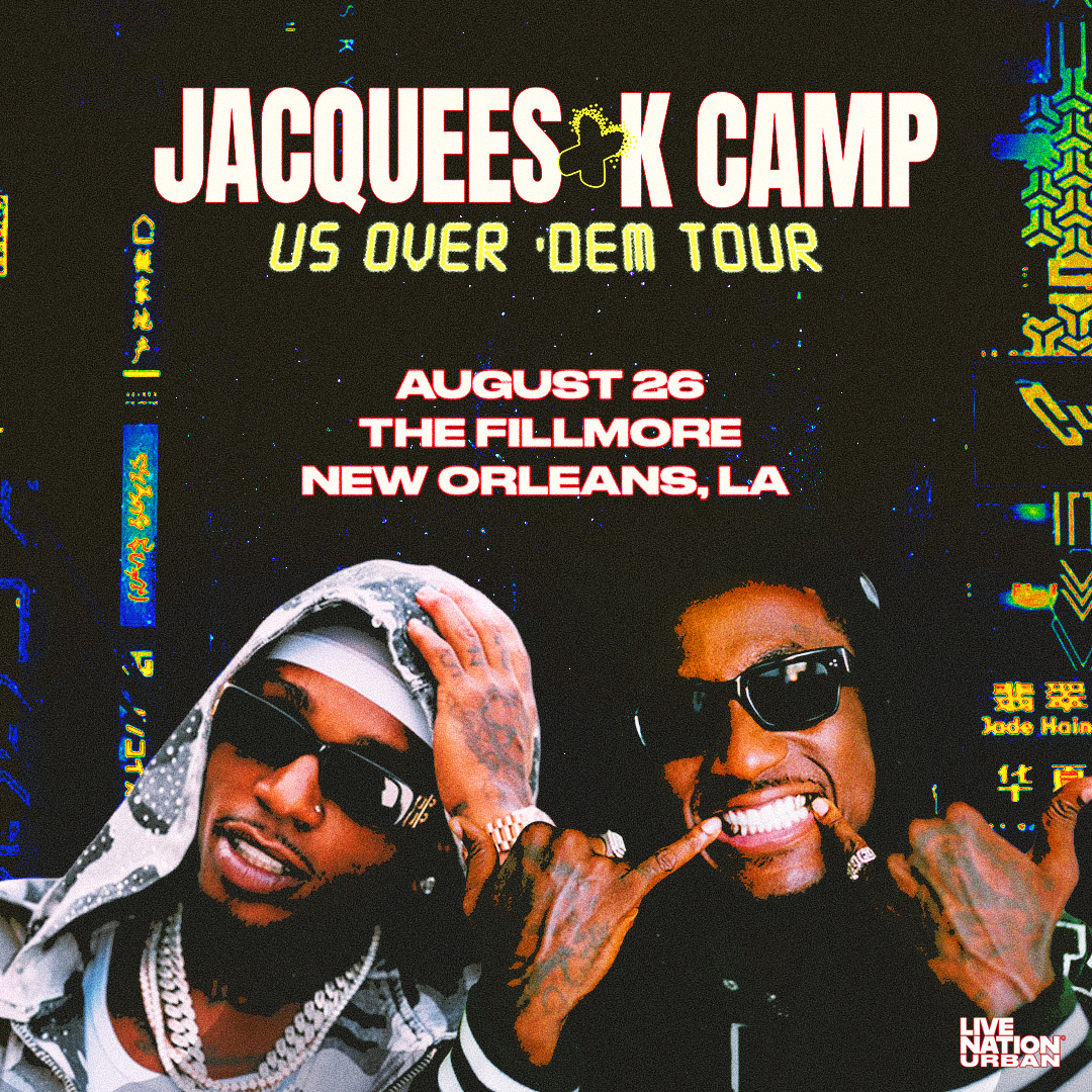 TheFillmoreNOLA's tweet photo. JUST ANNOUNCED!✨ Jacquees &amp; K Camp — Us Over Dem Tour is coming to #TheFillmoreNOLA on 8/26. Tickets on sale 6/24 at 10am
🎫👉 https://t.co/CHRK6fimwd https://t.co/HbkswK6Uce
