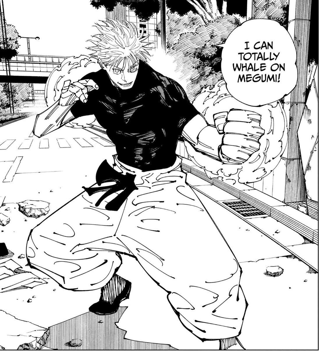ImAlterX's tweet photo. @damedeku @SSE22573516 @CleanHunnitz he literally says this at the beginning of the fight, though you don’t know because you don’t watch or read jjk https://t.co/j7WgkuVmku