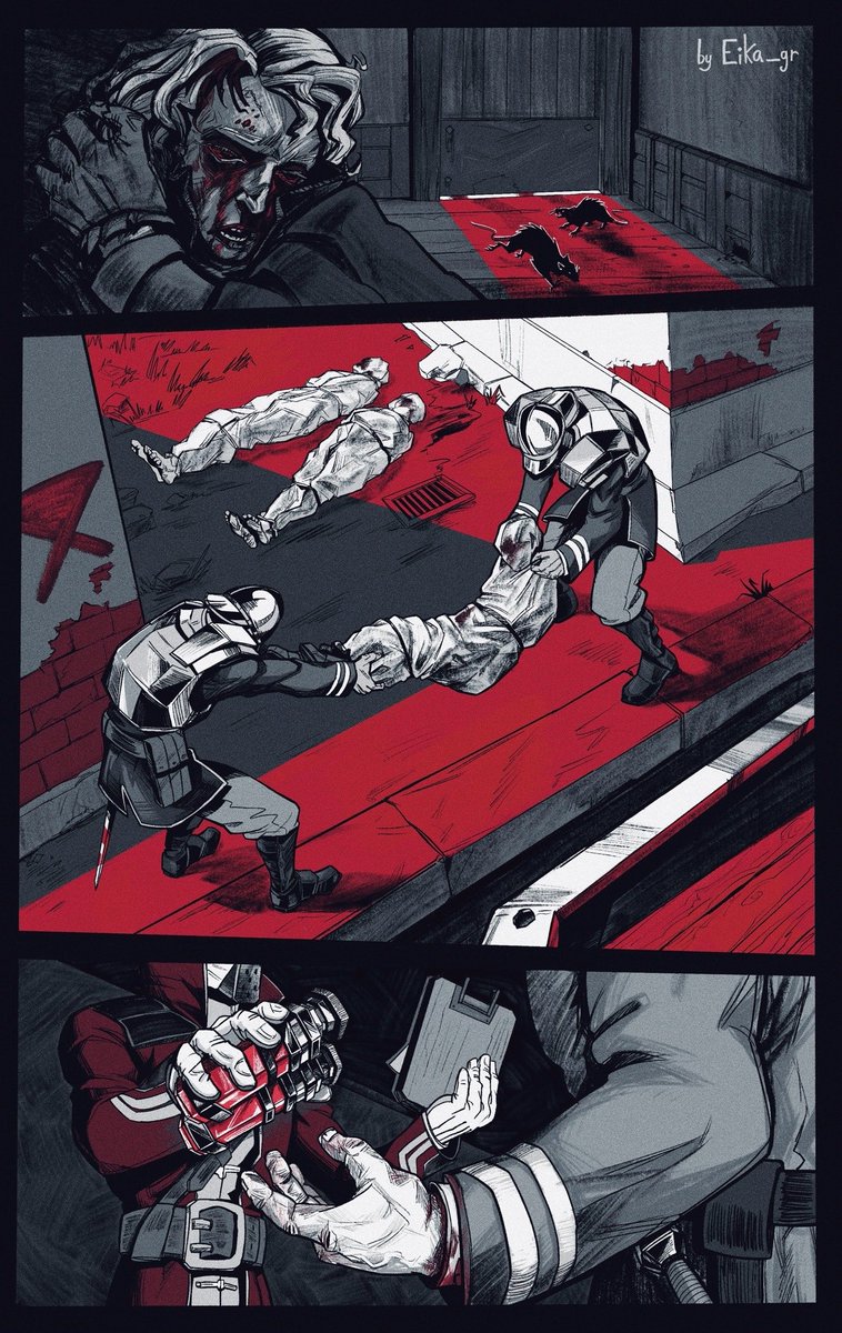 tex_textetexter's tweet photo. "Red"

Dunwall’s Plague Inspectors. Thanks to them, the disease was slowed down, at least for a while—but at what cost... And I’m not talking about the double portions of Sokolov’s Elixir, which would have been the main incentive for taking on such a job.

#Dishonored #Dh1 https://t.co/vhFVXDrGOs