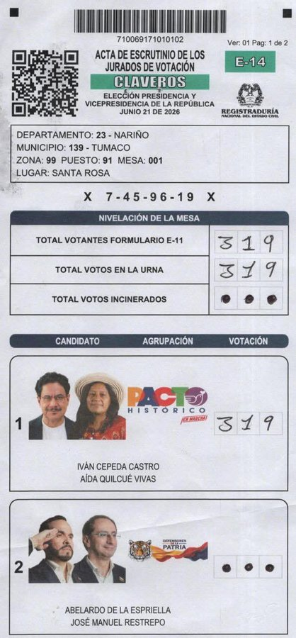 Aladiestra1's tweet photo. Petro, miembro insigne de la narco lista Clinton:
Si de verdad está apegado a la "ley de escrutinios", Colombia queda expectante a su rechazo de las mesas que tienen la improbabilidad estadística del 100% en zonas de narcos, a favor de Cepeda.
"Toda verdad incompleta, es UNA MENTIRA"
Coda:
Y si quiere echar pal´monte con el narcoterrorismo, HÁGALE, para que su cuerpo ocupe el lugar, dónde están no solo su ideología y afectos, SINO SU HISTORIA.