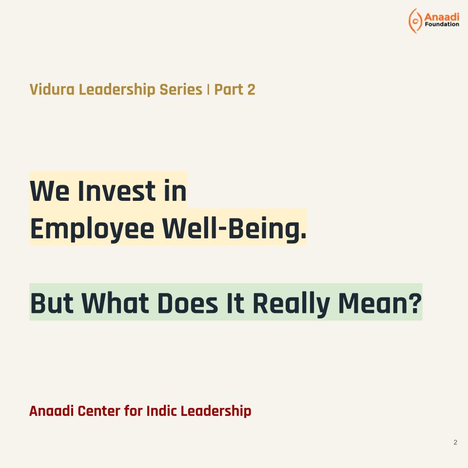 salemnigs's tweet photo. Vidura Leadership Series | Part 2: Foundations of Team Well-Being

A knowledge series from the Anaadi Center for Indic Leadership (ACIL) exploring timeless insights from the Vidura Neeti for modern organizations and workplaces.

📖 Read here: https://t.co/FbhnqqHlg3 https://t.co/raxvDCfq6V