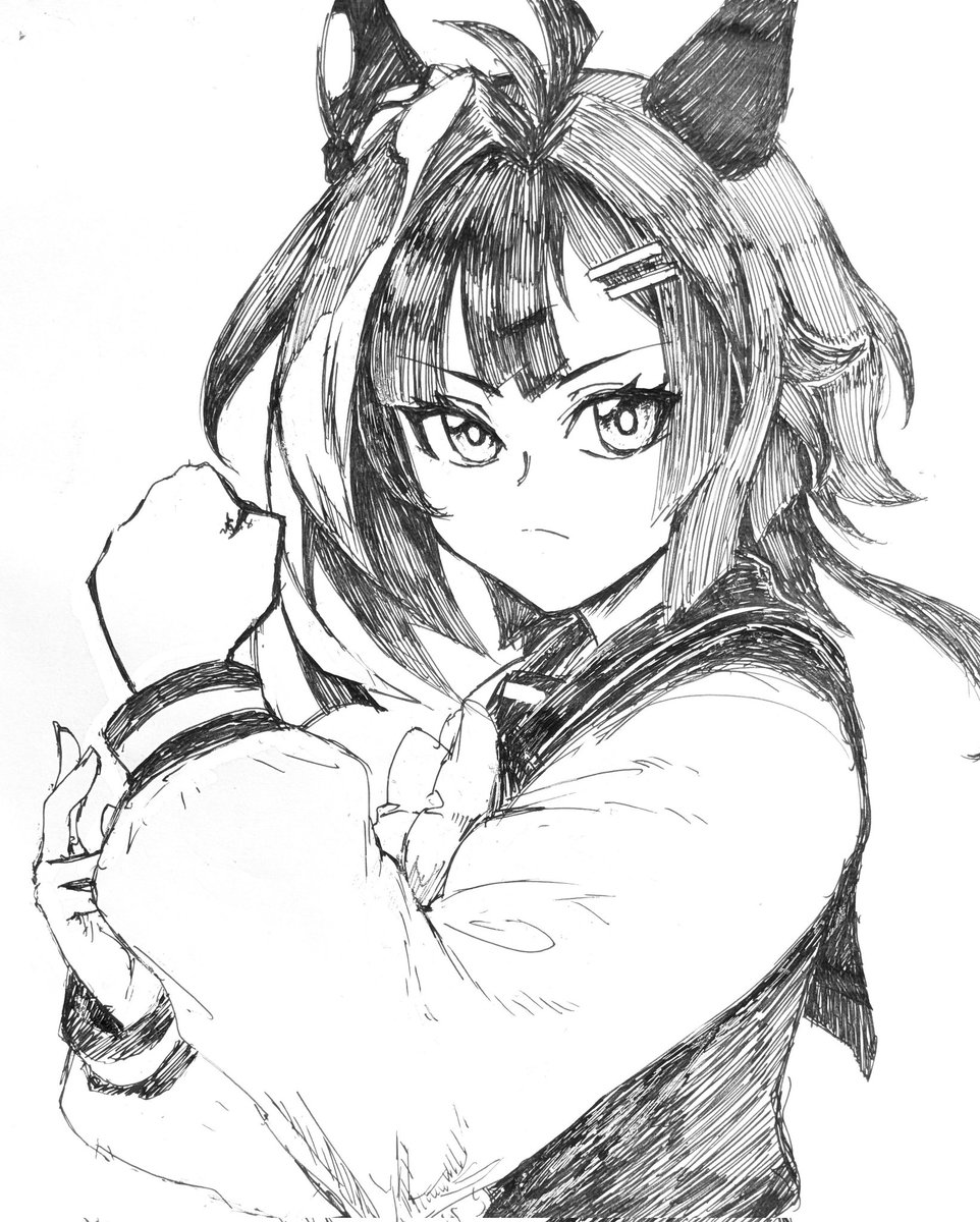 rivasan01's tweet photo. タイトルホルダー描きました。
タイホくんウマ娘化おめでとう🥳
勝負服格好良かった https://t.co/NtiPK7B407