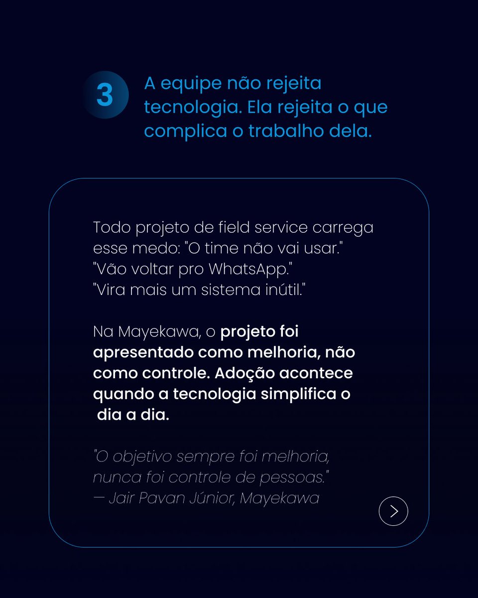 trescon's tweet photo. 5 lições da Mayekawa para quem gerencia equipes técnicas em campo.

+140 técnicos. 16 filiais.
Uma transformação operacional real, contada pelos próprios responsáveis da operação, em vídeo. https://t.co/OBqCkw0zfq
