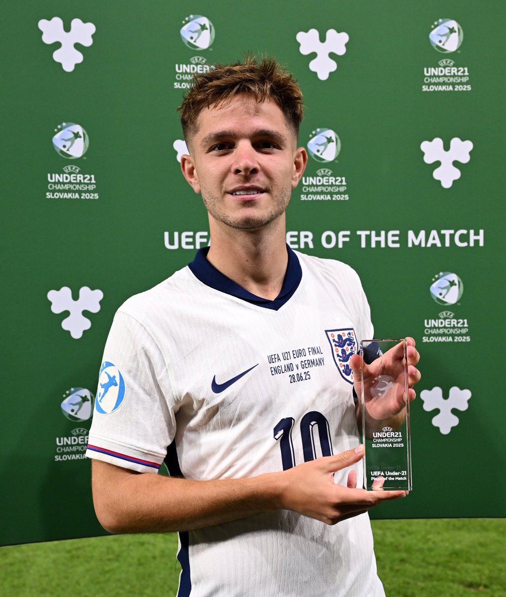 City_Xtra's tweet photo. James McAtee won the 2025 #U21EURO and was named Player of the Match in England’s Final win vs Germany, one year ago today! ⭐️ https://t.co/ac8js4ps0A
