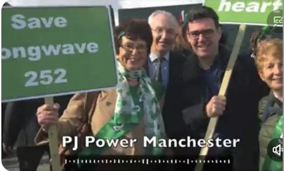 EndaOKane's tweet photo. Andy Burnham heads St Patricks Day  RTÉ LW252 closure protest. As PM hope he opposes BBC Radio 4 LW closure Sat June 27th.....https://t.co/MBErHG3P0Y https://t.co/tBP6WHdyLg