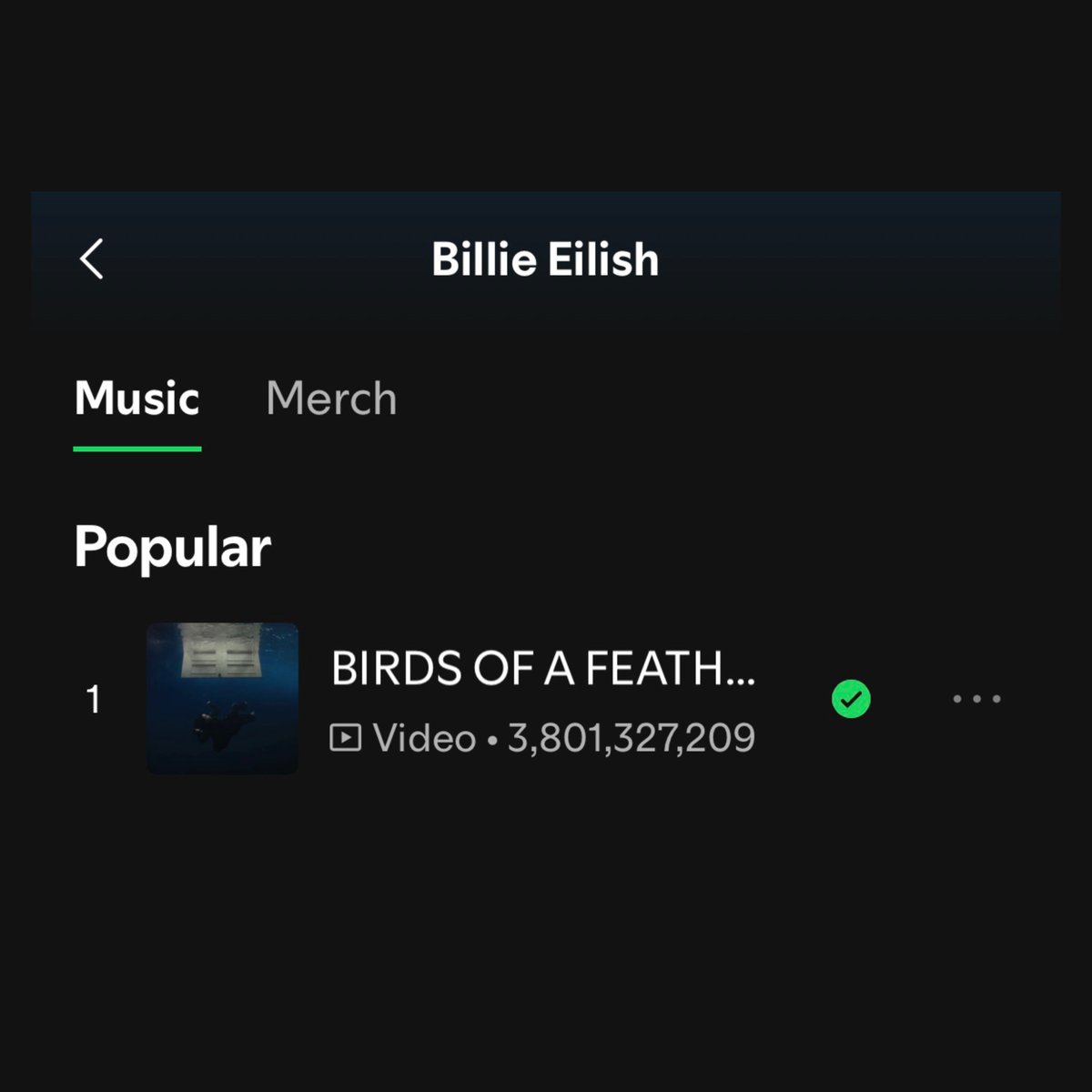 Billie Eilish Spotify tweet media
