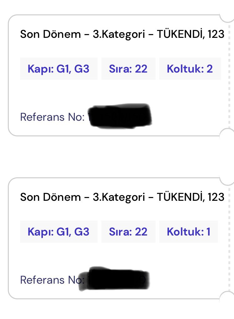 elsantitooo's tweet photo. 🎤 BLOK3 KONSERİ – 2 ADET YAN YANA BİLET
#blok3
📍 Kategori: 3. Kategori (Tükenen kategori)
📍 Blok: 123
📍 Sıra: 22
📍 Koltuklar: 1 ve 2 (yan yana)
Plan değişikliği nedeniyle satılıktır. Bile https://t.co/kJQDPLGtA7