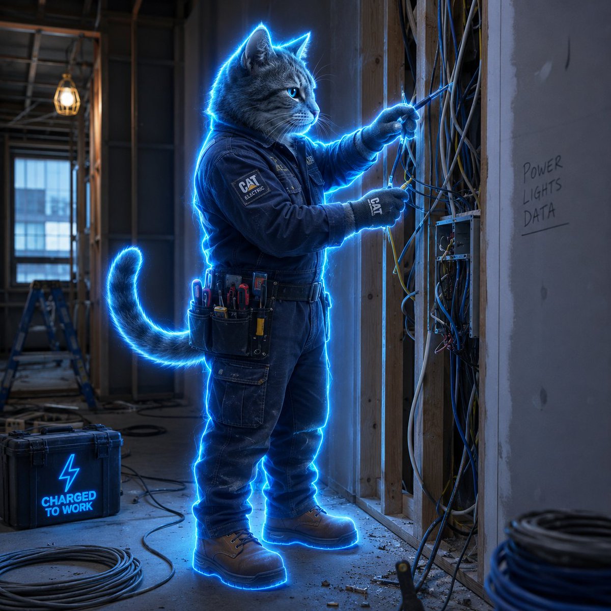 matehh358's tweet photo. Meet the ElectricityPumperCat also referred to as the Cat working within the electric zone, He
 has no narrative behind him just a hardworking cat pumping electricity. https://t.co/gsEPzxZiMx