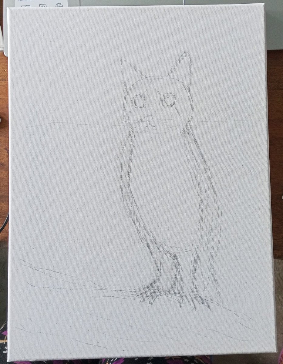 NLa753's tweet photo. a ver que tal me sale pintar usando un lienzo de verdad https://t.co/k80pGPUwCW