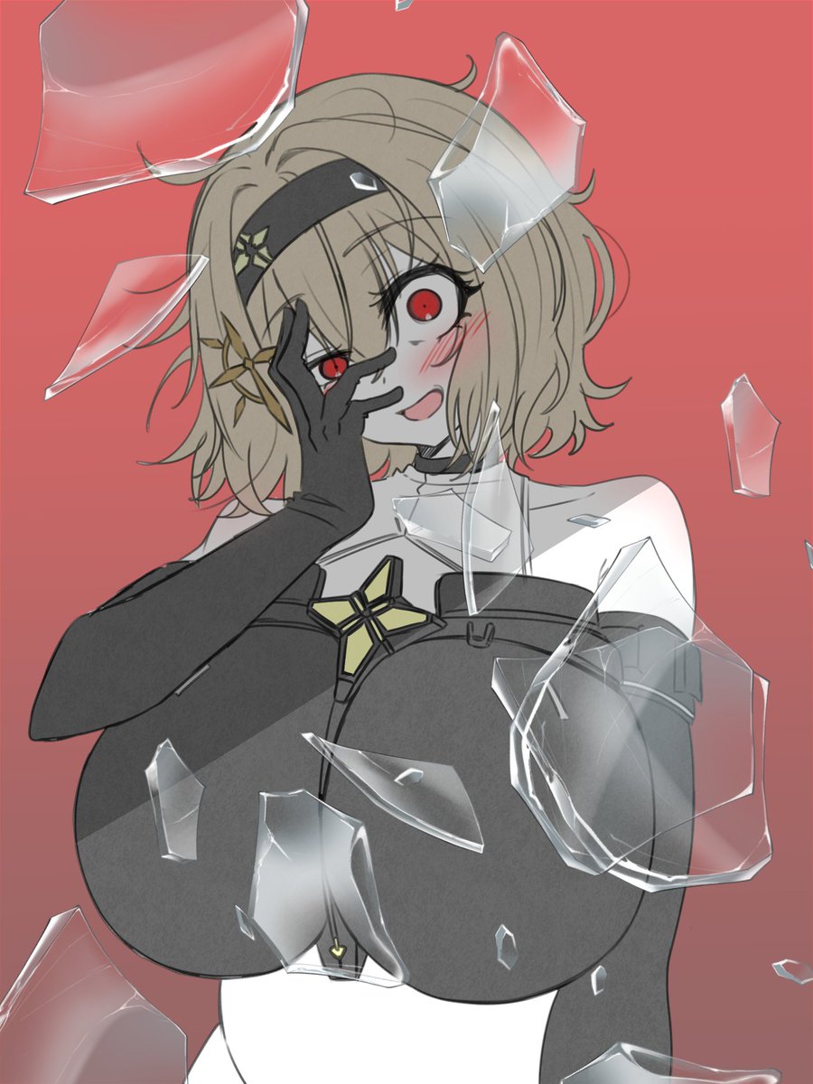 HatefulNikke's tweet photo. "What do we have here?"

Staring at the human with a psychotic gaze. 

"An amateur commander on the surface, ready to be killed." https://t.co/Y37rqlzriM