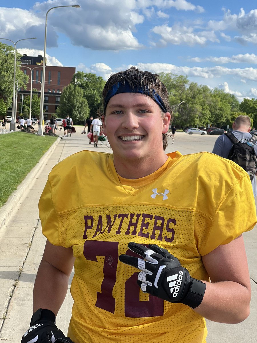 KyanAbernathy's tweet photo. Had a great time at the @NDSUfootball Indy camp this year. Got a lot better and met a lot of amazing coaches! @HOLLOWAY__52 @TheCoachBouma @NWahlScouting https://t.co/cqaEbKVDjI