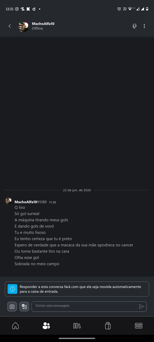 iedzanko's tweet photo. Comunidade doente!!! 
Imagina a vida de um sujeito desse para ter a coragem de desejar isso para outra pessoa por conta de um joguinho online... #eafc https://t.co/sMNkEPBfWg