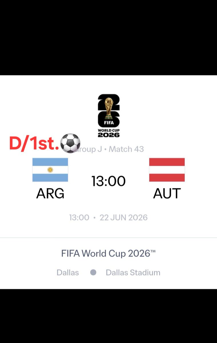 marmiami0101's tweet photo. Grupo J
Partido 3

Lunes, 22 de Junio del 2026
12hs. (Hora Local) Dallas, 
USA 🇺🇸
Sol Tránsito en 1° de Cancer ♋
Luna  en 10° de Libra ♎

Argentina 🇦🇷 vs Austria 🇦🇹

Aspectos Dignificados:
Argentina Doble Chance 🫡💯 (D) 
Argentina Marc. Prim. 🥳 (1st.⚽)
🇦🇷 Marc. ultimos 15' del 1er.T ⚽
Revisión del VAR 📞📺 
Penal Cobrado ⚽️🗣️💨
Mas Goles en el 2do T 👈🏻
Total Tarjetas +5 🟨 o 🟥
Total Corners +7 ⛳
🚑 con Cam. 🟨s o 🟥 en Austria
Argentina Victoria 😀 (V)

Argentina 🇦🇷 vs Austria 🇦🇹
Resultados: 1-0 / 2-0 / 3-1

Lunes, 22 de Junio de 2026
12:29 PM ☀🌴🇺🇸☀♋🌙♎
𓂀✨🧙‍♂