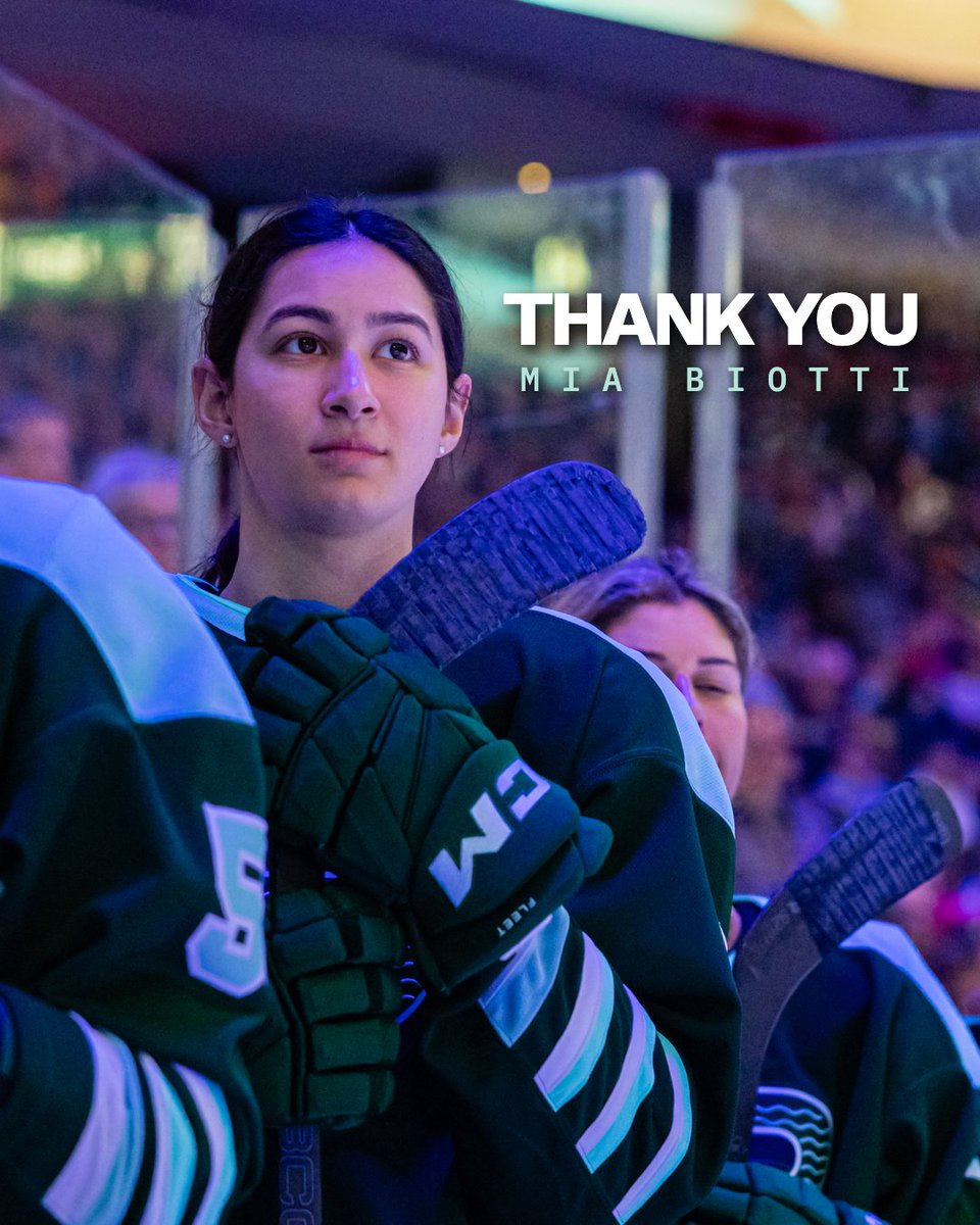 PWHL_Boston's tweet photo. Mia 💚

Thank you for everything you brought to the Fleet during your first PWHL season. From making your professional debut with your hometown team to embracing every opportunity that came your way, we're grateful to have been the start of your journey. Good luck in Detroit! https://t.co/16Y06Y36Ay