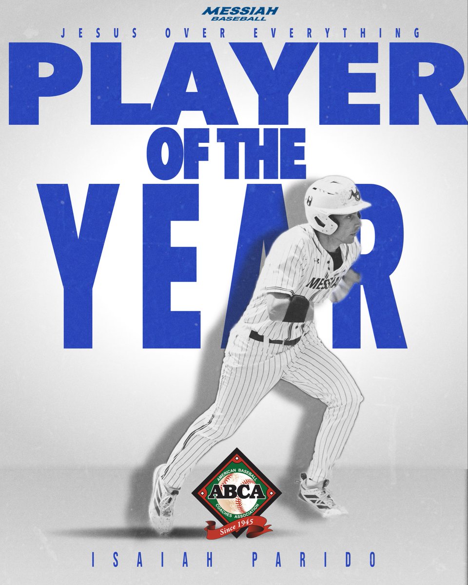 MessiahBaseball's tweet photo. 🏆 NATIONAL PLAYER OF THE YEAR 🏆

“Let the one who boasts, boast in the Lord.” – 1 Corinthians 1:31

Your work ethic, humility, leadership, and faith have left a lasting impact on our program.

Congratulations on being named National Player of the Year.

#JesusOverEverything https://t.co/rGn02N4r0P