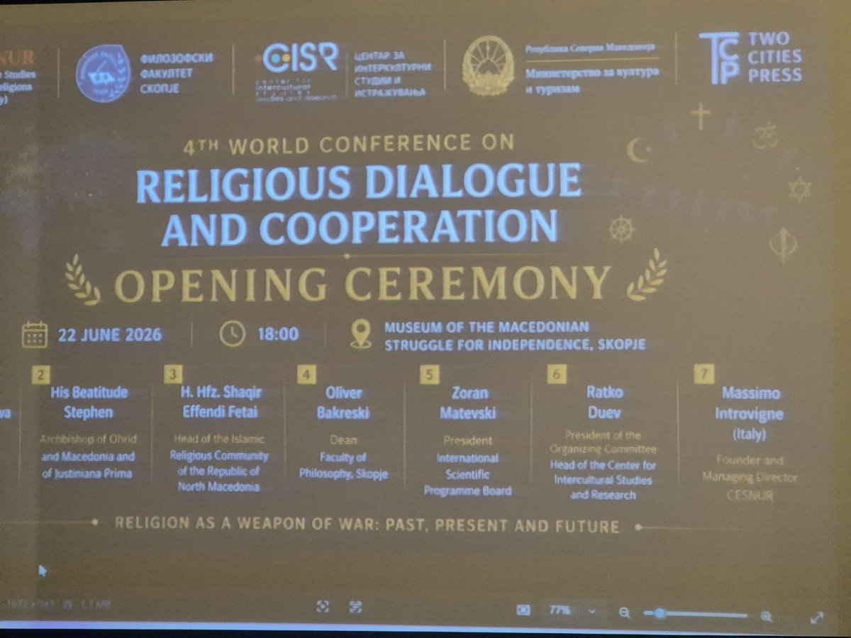 prtauk's tweet photo. 4th World conference
 Religious dialogue and cooperation 
OPENING CEREMONY https://t.co/OL5W2PdSg4