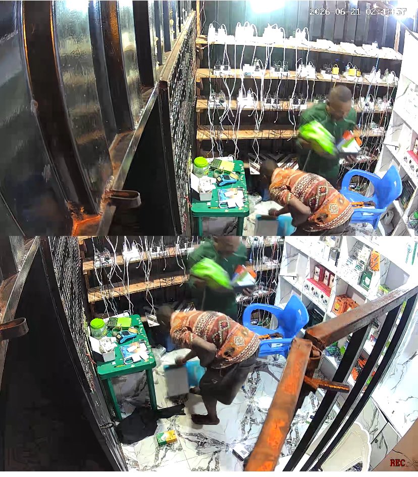 Ugnonny's tweet photo. My shop was robbed yesterday 🥲😭

On Sunday morning, I received a call that completely shocked me.

“Emmanuel, your shop is open, and it looks like burglars broke in and stole your generator and other items.”

At that moment, I was speechless, and honestly, I still am.

Right now, I’m devastated and heartbroken because these thieves are literally my age mates, healthy and able-bodied, yet they chose to steal instead of working

I’m calling on anyone with experience in tracking or any useful ideas that could help identify and bring these people to justice. My hidden CCTV camera captured the entire incident, and their faces are clearly visible.

Please share this post or reach out if you can help in any way. Thank you 🙏