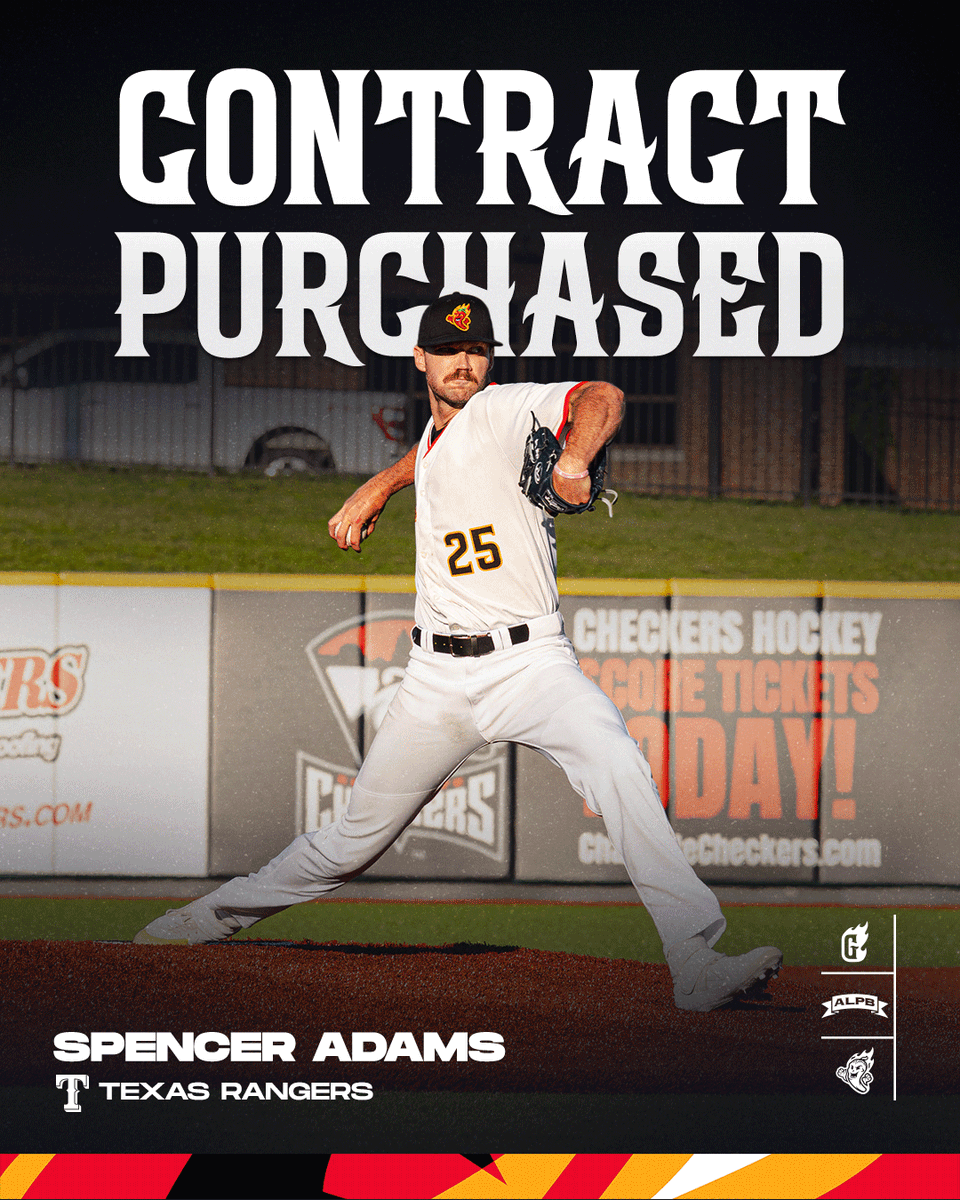 GasGhostPeppers's tweet photo. Congratulations to Spencer Adams on having his contract purchased by the Texas Rangers organization! 👏

Spencer is headed to Triple-A Round Rock, taking the next step in his professional baseball journey. We're proud to have been a part of it and can't wait to see what's next! https://t.co/Xu3lkQJIA5