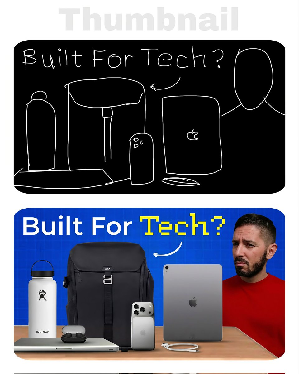 AlexxThumbnails's tweet photo. Tech bag review video Thumbnail

Show the bag without losing the tech feel

Would this make you click?

DM me if you want to test different thumbnail angles and find the best CTR for your next video

#ctr #thumbnail #techbag #review https://t.co/B5pBNe8RZR