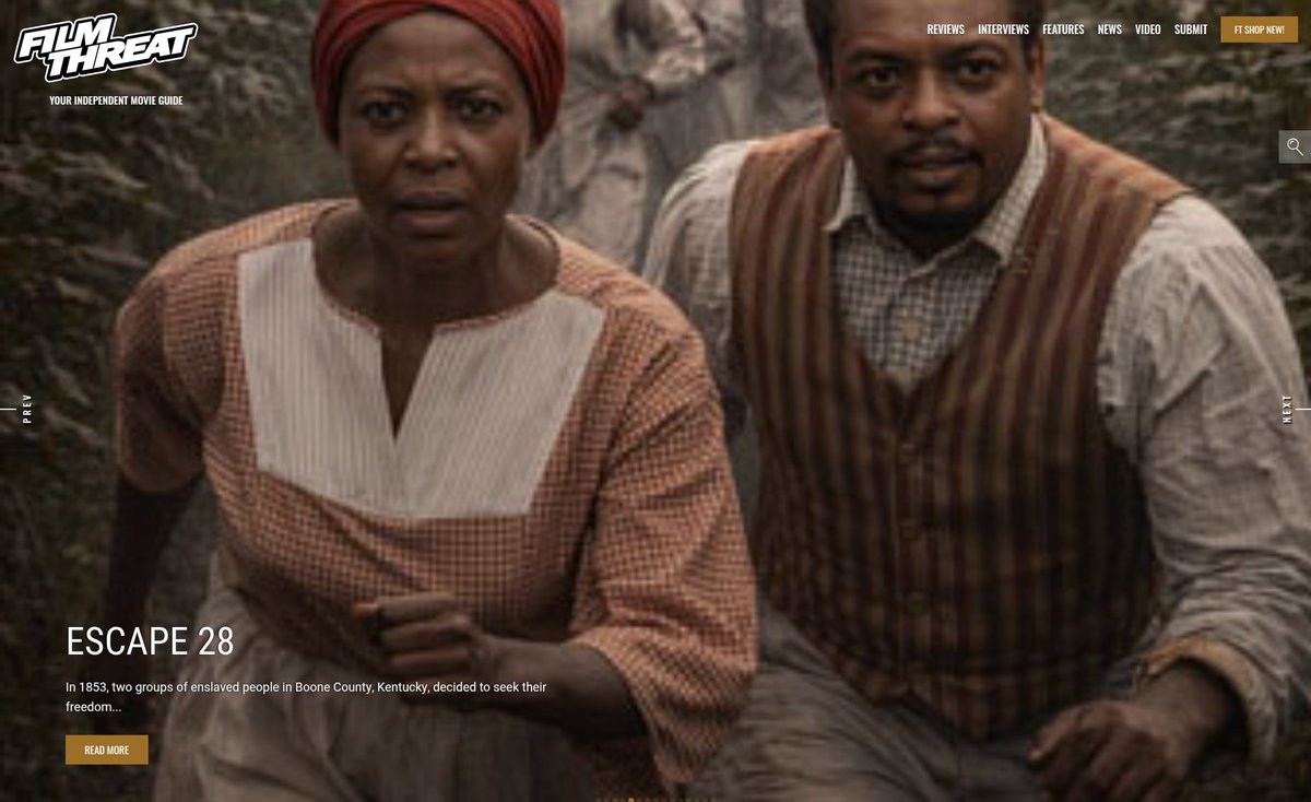 FilmThreat's tweet photo. “Two groups of enslaved people in Boone County, Kentucky, decided to seek their freedom…” Ricky Archuleta reviews Escape 28.
https://t.co/0hWJC5eGcr #SupportIndieFilm #Escape28 #Drama https://t.co/UM2aVwMcHj