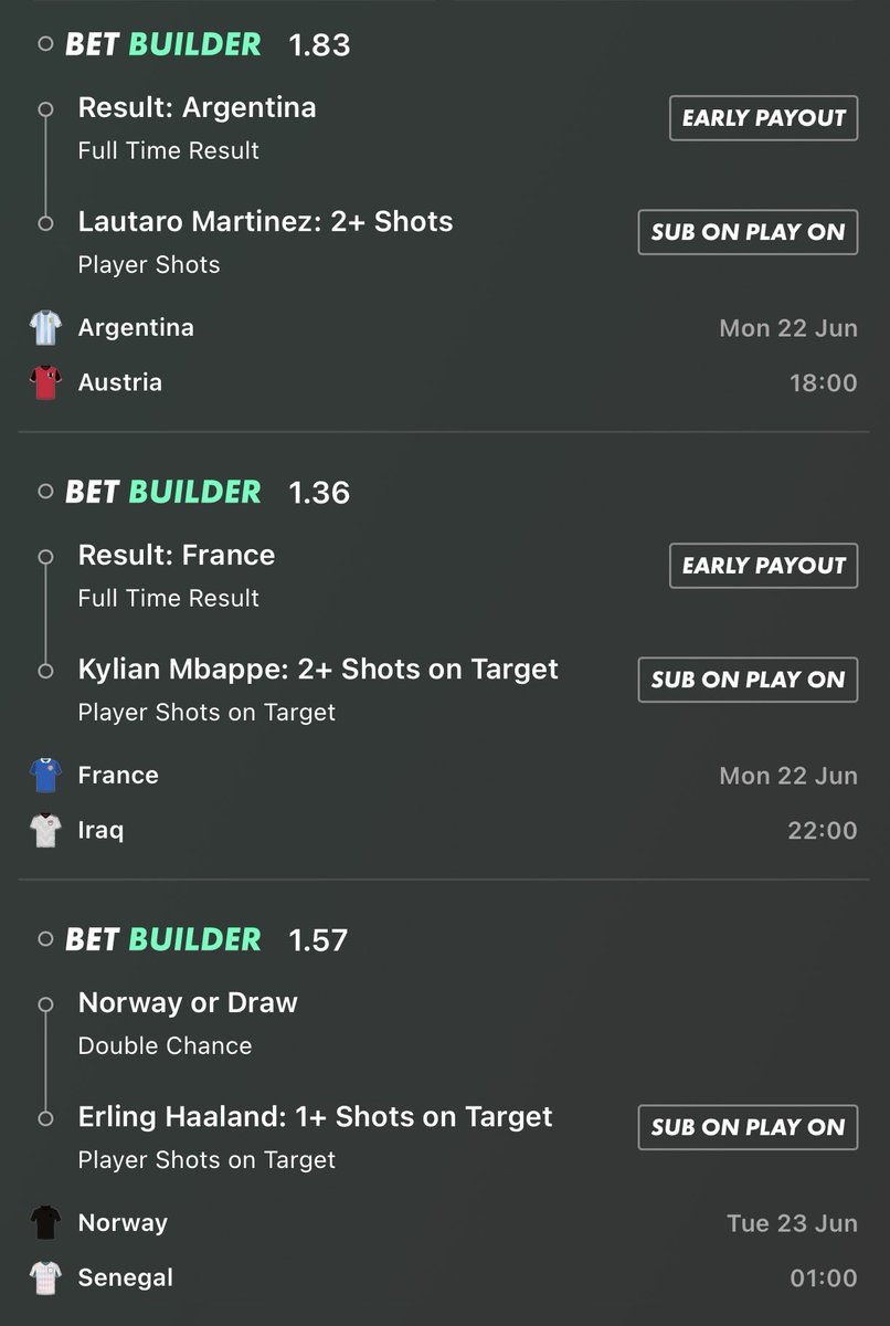 Millsyy2000's tweet photo. World Cup 🏆

Day 12 Acca

Odds 4/1 💸

🔗@Playbook https://t.co/E76lurGRmZ