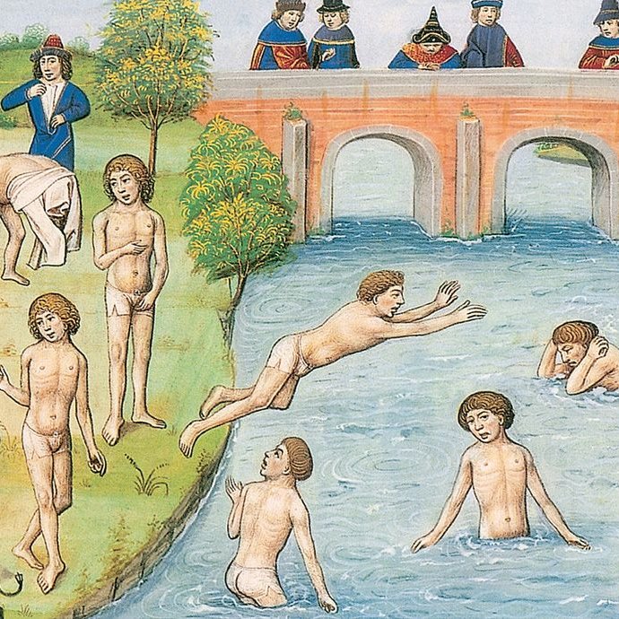 HistoireOdyssee's tweet photo. Saviez-vous qu'à la fin du XIVe siècle, les autorités parisiennes durent rappeler à l'ordre les habitants qui profitaient des fortes chaleurs pour se jeter dans la Seine ?

Les noyades, devenues fréquentes, ont poussé les autorités à intervenir et à réglementer ces baignades estivales.

Sept siècles plus tard, le sujet est toujours d'actualité !

Par ailleurs, dès 1699, une partie de la Seine est interdite à la baignade à cause de « l'impureté et de l'infection des eaux ».

Illustration : L’Histoire d’Alexandre le Grand. Manuscrit enluminé, xve siècle. Musée du Petit Palais, Paris.