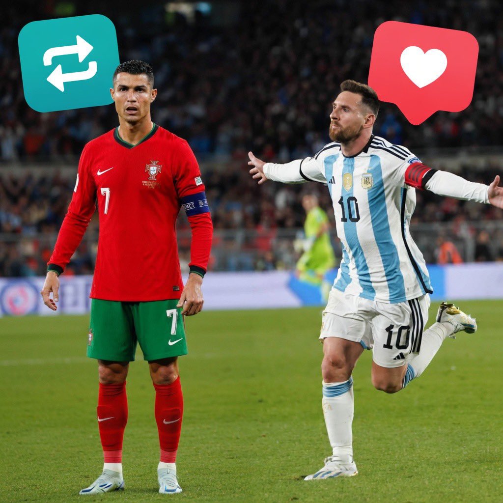 ManUtdInPidgin's tweet photo. Cristiano Ronaldo.                      Lionel Messi https://t.co/paIi7cmtAy