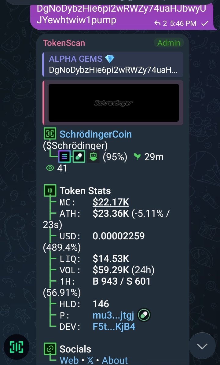 Alph_gems's tweet photo. $Schrödinger
CA;

DgNoDybzHie6pi2wRWZy74uaHJbwyUJYewhtwiw1pump
#Eth #memecoin #memecoin1000x https://t.co/OPBDubPnHW