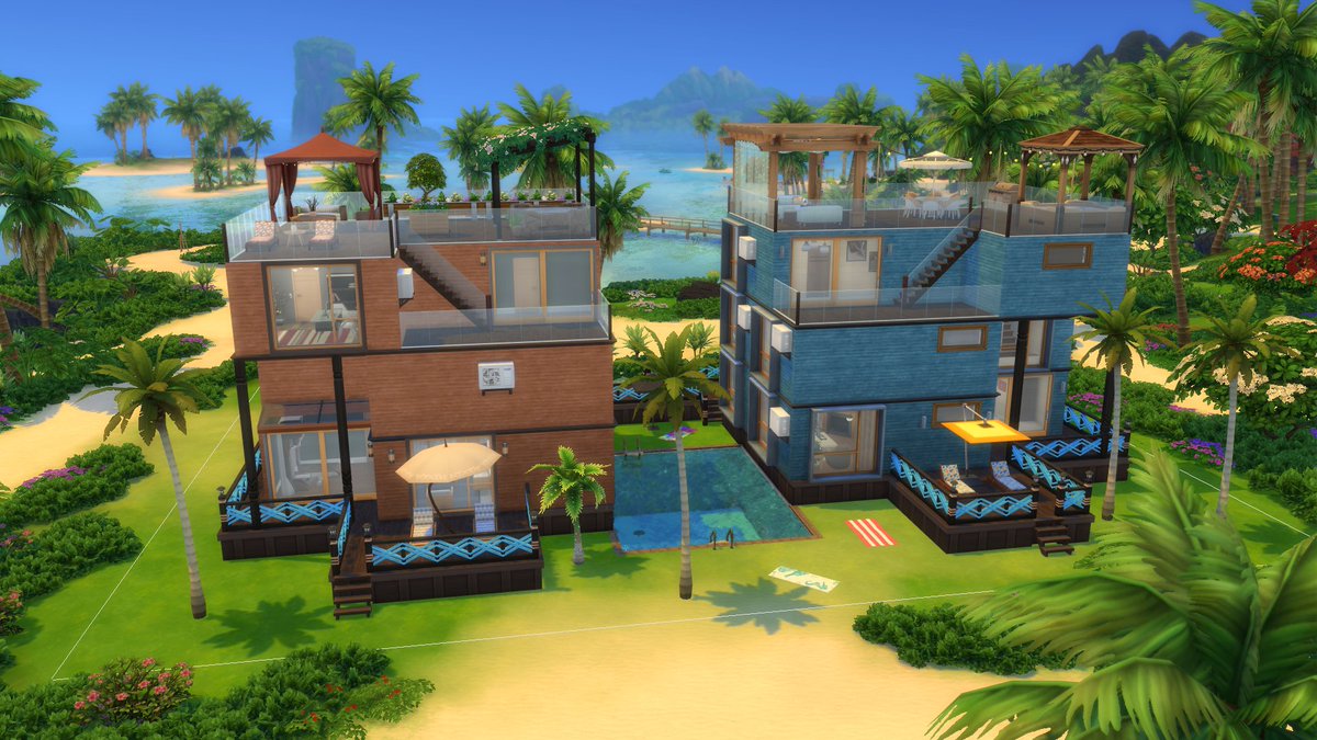 Al3ria's tweet photo. The same build but with a few changes, such as the swimming pool, and this time it is residential rental.
Download from my gallery.

Name/Nombre: Buena vista
Type/Tipo: Residential rental 
Size/Tamaño: 40x30 
ID: AlleriaSimmer

#TheSims4 #NoCC #ShowUsYourBuilds https://t.co/DL3rsEEARO