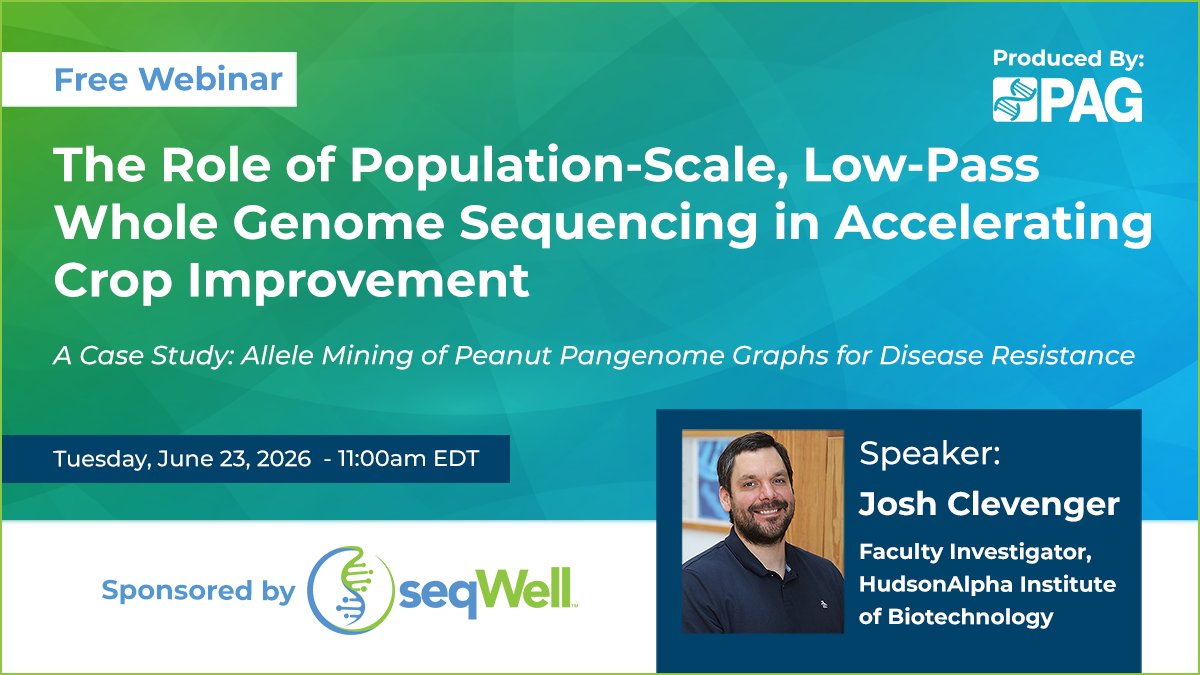 PAGmeeting's tweet photo. Last call to register!

Join seqWell and Josh Clevenger tomorrow for a free webinar on how low-pass WGS, pangenome analysis, and scalable NGS workflows can accelerate trait mapping and crop improvement. June 23 | 11am EDT

REGISTER: https://t.co/feYWiyGkXP
#agrigenomics #WGS #NGS https://t.co/vxm58zcdif
