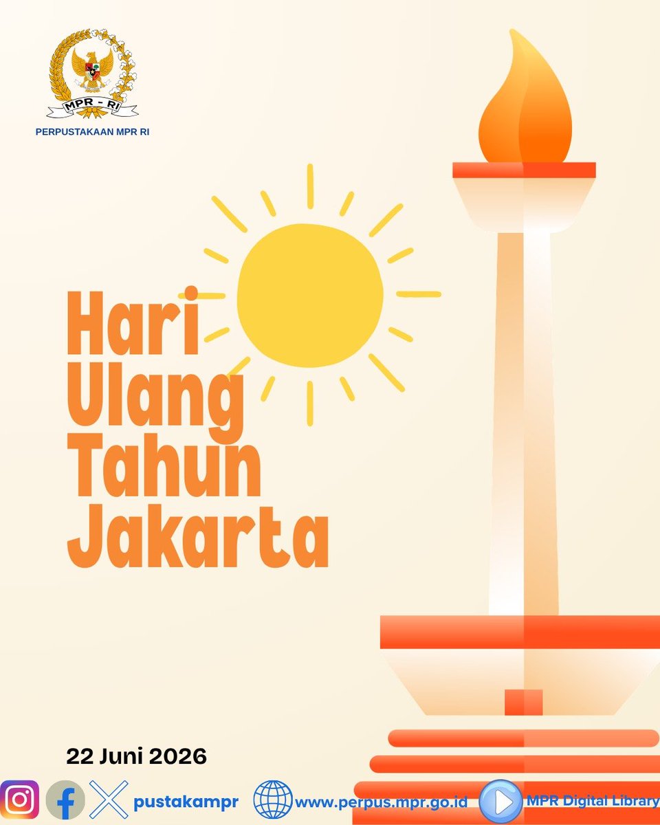 pustakampr's tweet photo. Selamat Hari Ulang Tahun Jakarta. #SalamLiterasi https://t.co/FZz2O8D9CL